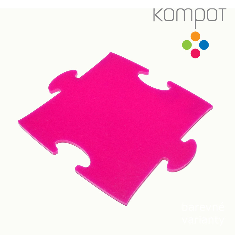 Podtácky PUZZLE :: růžové - 2 ks