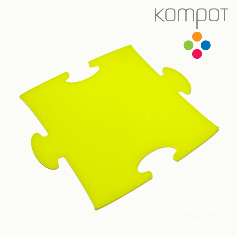 Podtácky PUZZLE :: žluté - 4 ks