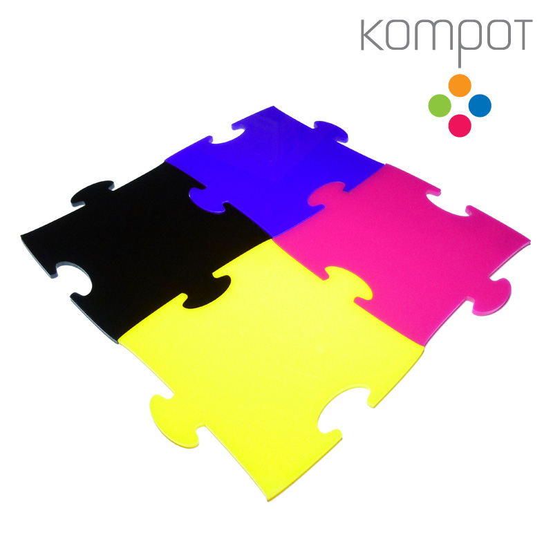 Podtácky PUZZLE :: modré - 4 ks