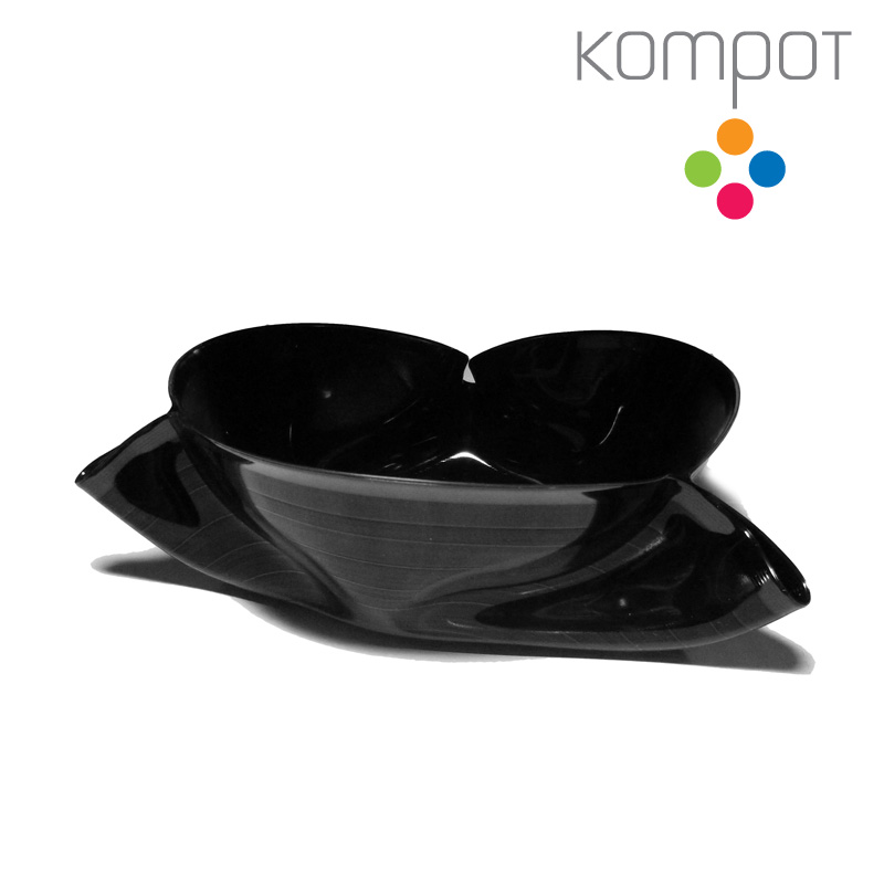 Velká vinylová miska 3 :: tmavě zelený střed