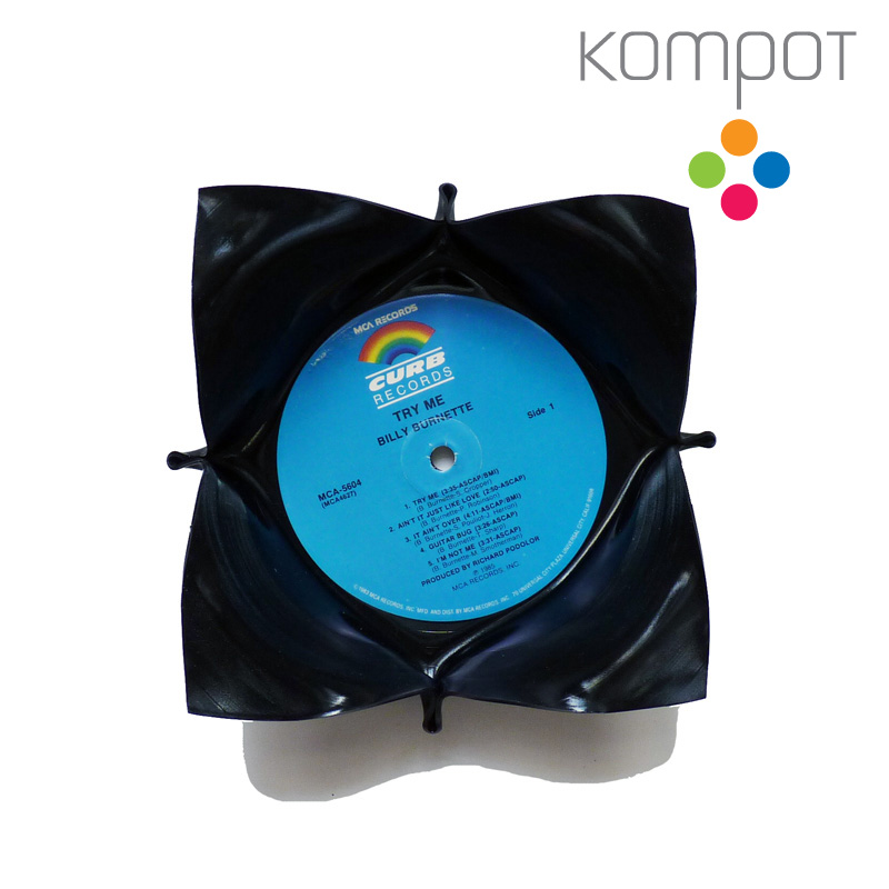 Malá vinylová miska :: tyrkysový střed