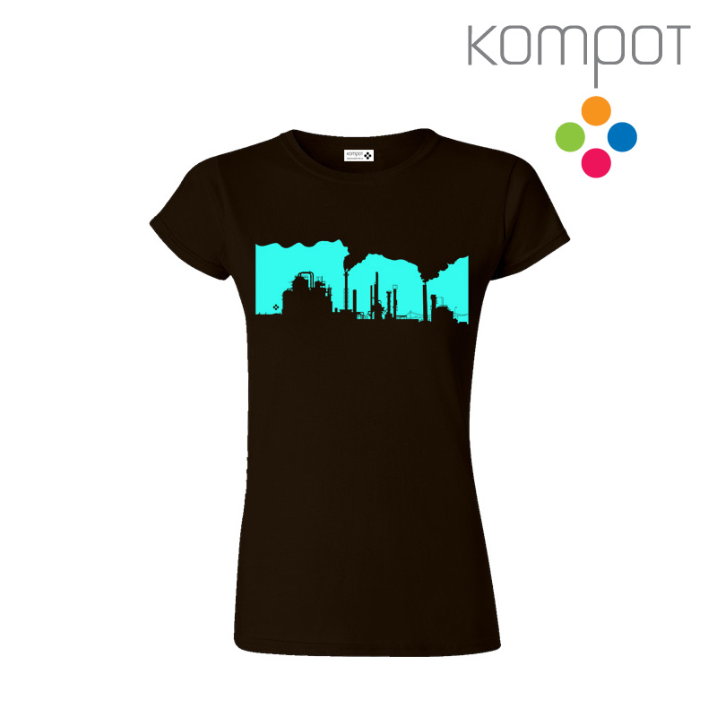 Dámské tričko :: FABRIKA, hnědé