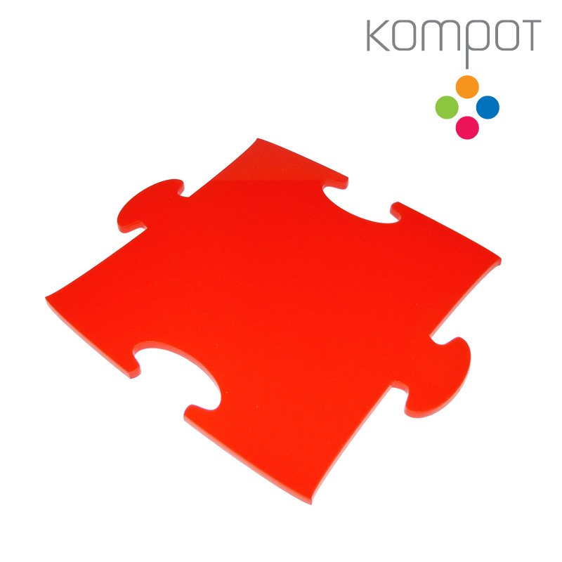 Podtácky PUZZLE :: červené - 2 ks