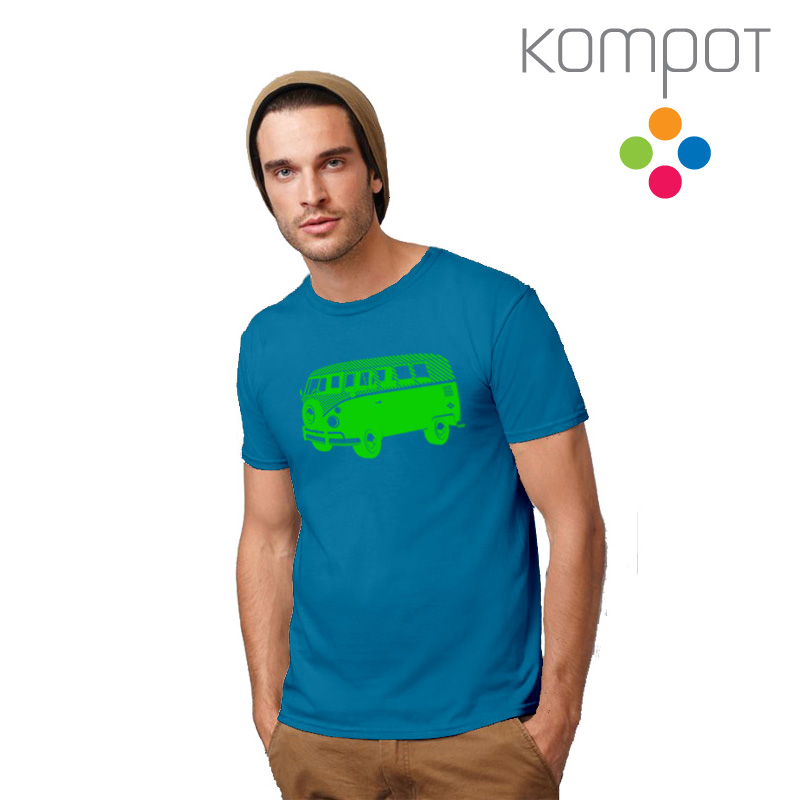 Pánské tričko :: MINIBUS, tyrkysové - DOPRODEJ