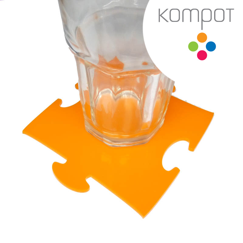 Podtácky PUZZLE :: oranžové - 2 ks