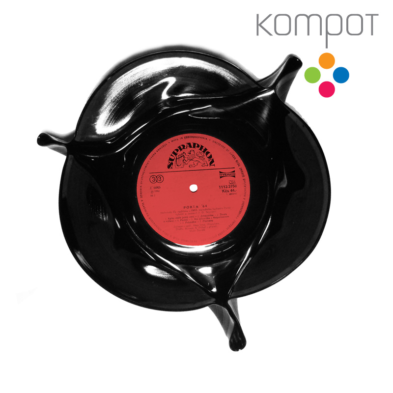 Velká vinylová miska 3 :: červený střed