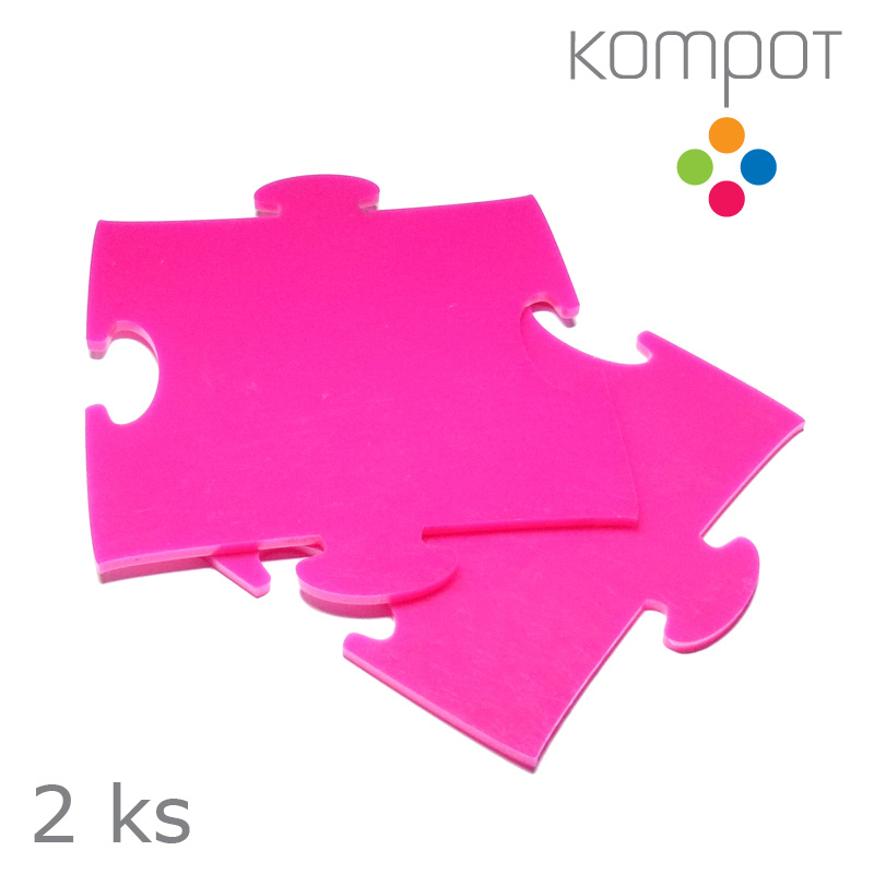 Podtácky PUZZLE :: růžové - 2 ks