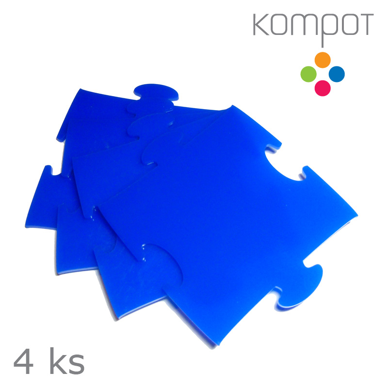 Podtácky PUZZLE :: modré - 4 ks