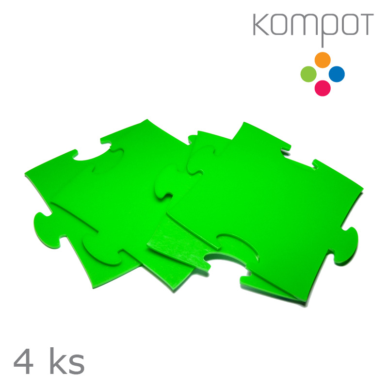 Podtácky PUZZLE :: zelené - 4 ks