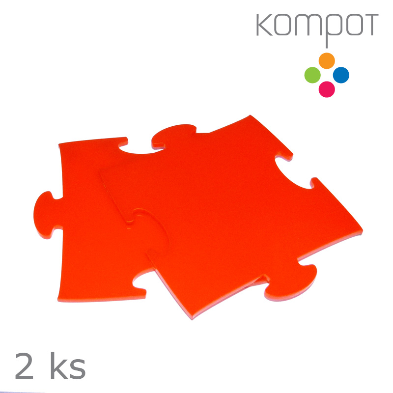 Podtácky PUZZLE :: červené - 2 ks