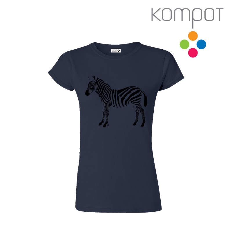 Dámské tričko :: ZEBRA, ocelová