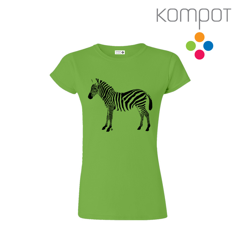 Dámské tričko :: ZEBRA, kiwi