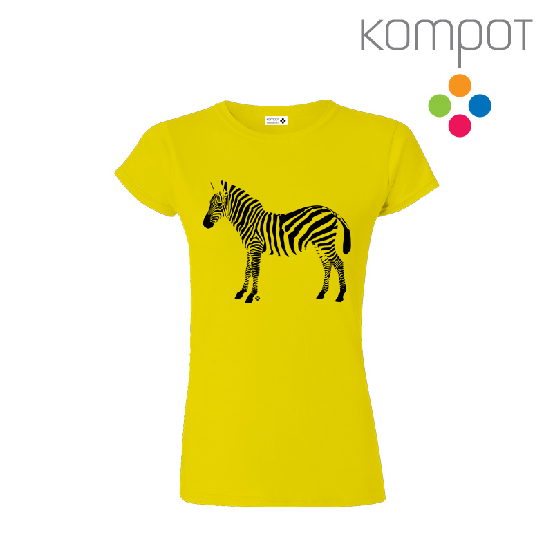 Dámské tričko :: ZEBRA, žluté
