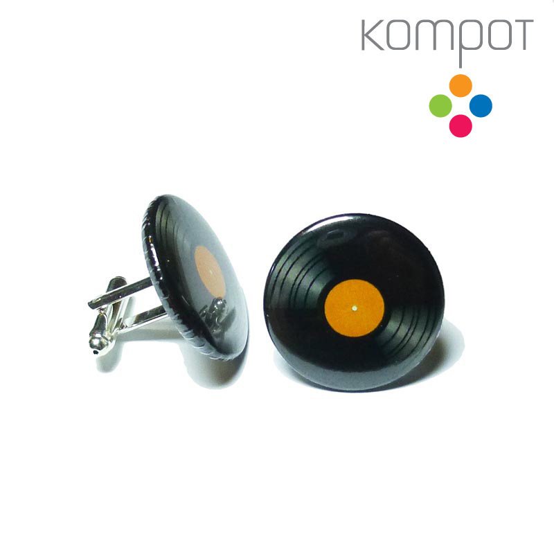 Manžetové knoflíčky :: VINYLY, oranžové