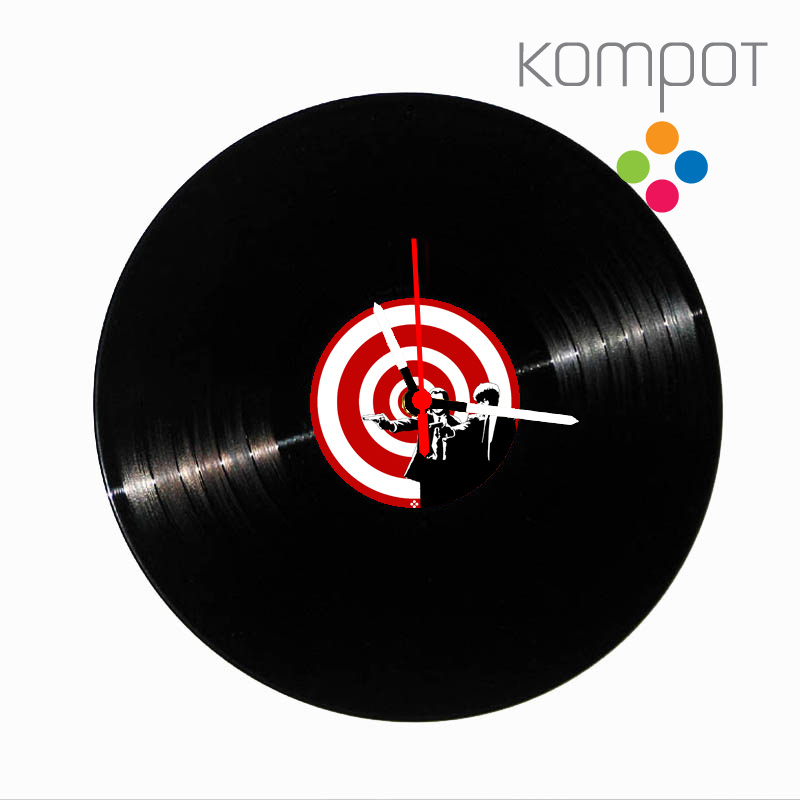 Vinylové hodiny PULP FICTION :: červené