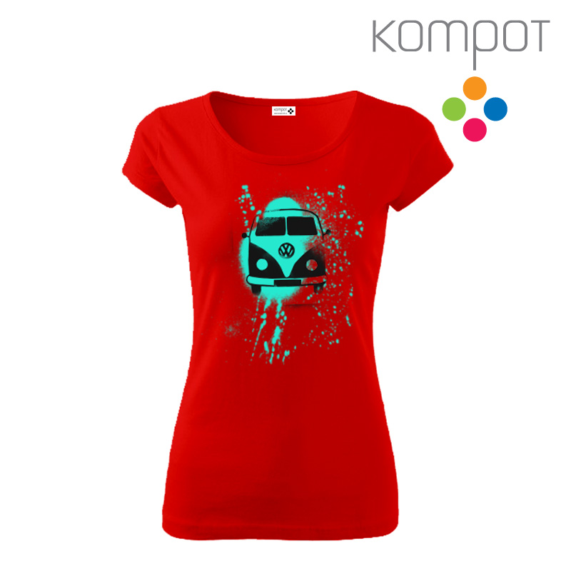 Dámské tričko, výstřih :: BUSÍK, červené - DOPRODEJ