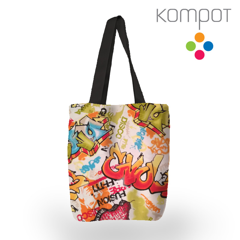Taška 128 :: Graffiti oranžové - zapínání na ZIP