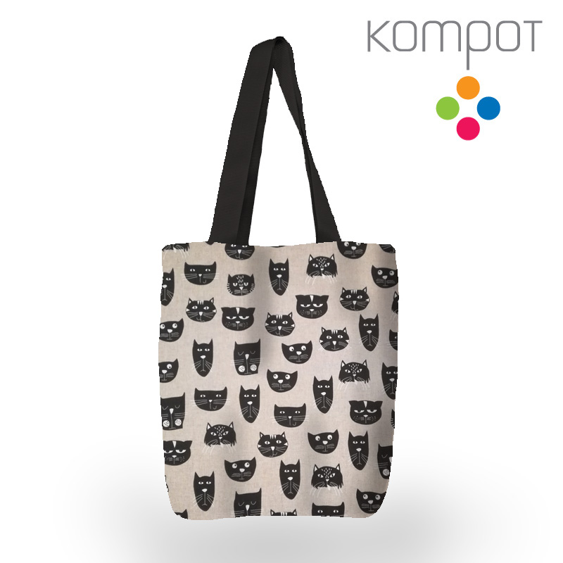 Taška 034 :: Černé kočičí hlavy - zapínání na ZIP