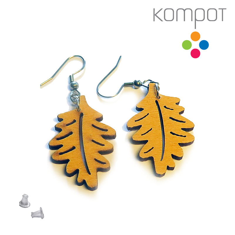 LISTY, dřevěné - hnědošedé