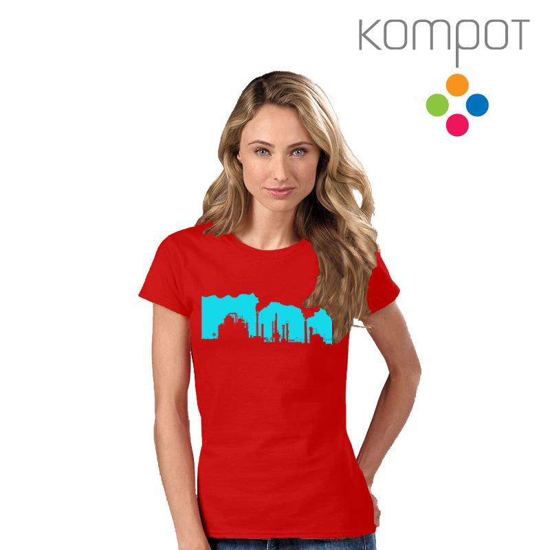 Dámské tričko :: FABRIKA, červené - DOPRODEJ