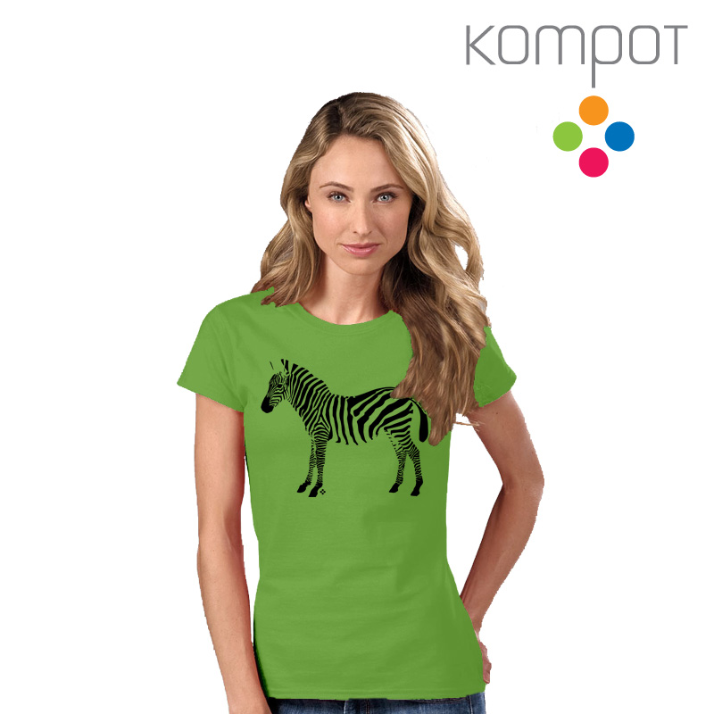 Dámské tričko :: ZEBRA, kiwi