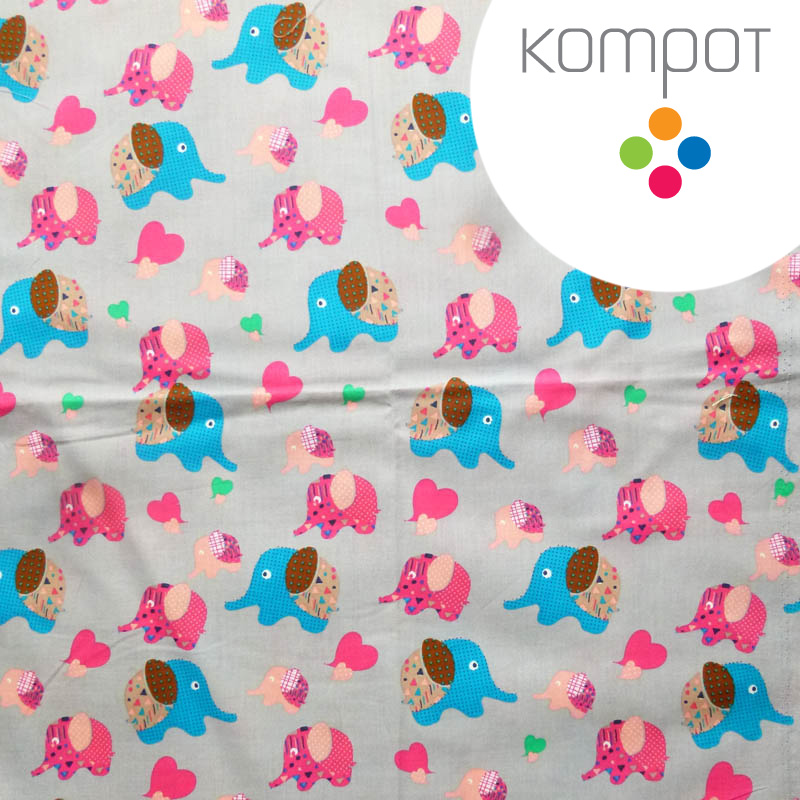 Taška S47 :: Sloni šedí- zapínání na ZIP - VÝPRODEJ