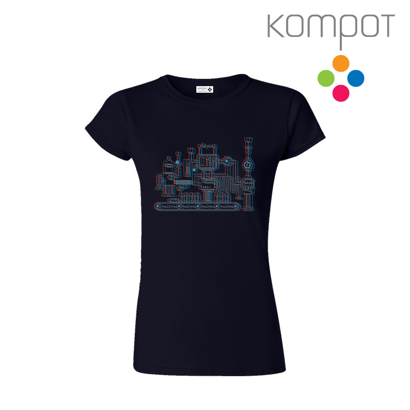 Dámské tričko :: ANAGLYF, modré