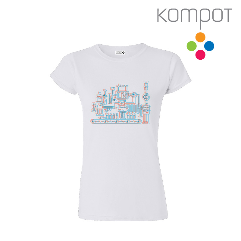 Dámské tričko :: ANAGLYF, modré