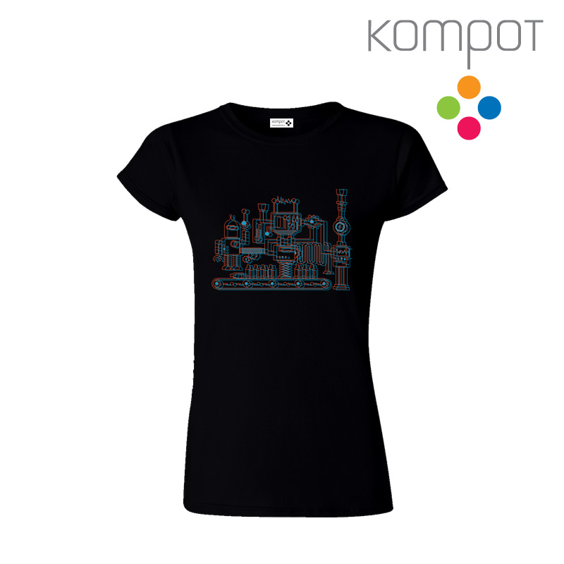 Dámské tričko :: ANAGLYF, černé