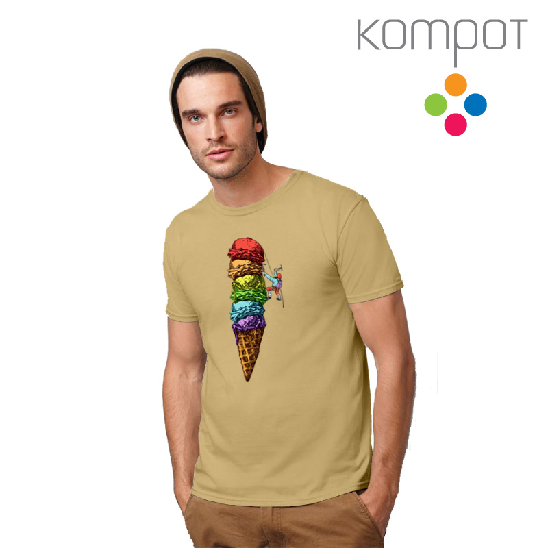 Pánské tričko :: ZMRZLINA, béžové